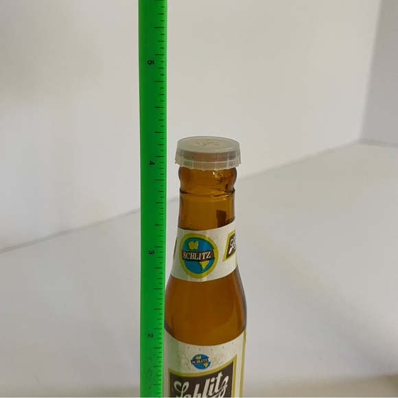 Vintage Schlitz Miniature Beer Bottle Salt and Pepper Bottles Pair Brown 4” - Picture 11 of 13